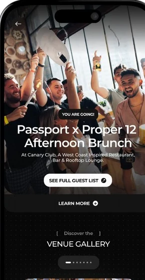 Passport / Portl mobile application screen
