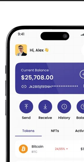 Tapp Wallet mobile application screen
