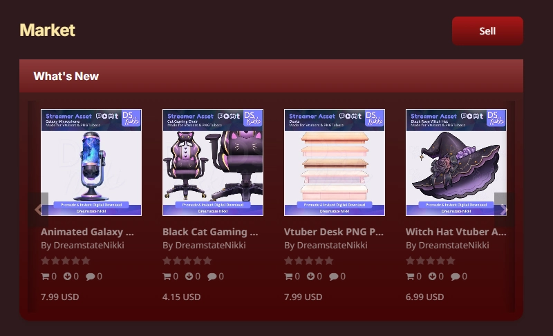 The Crimson Market digital asset store